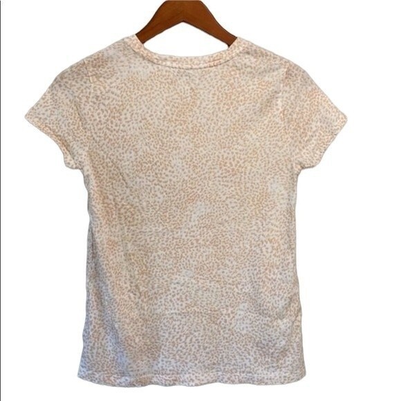 Athleta Organic Daily Animal Print Short Sleeve Tee Cotton Lightweight Crewneck - Picture 4 of 10